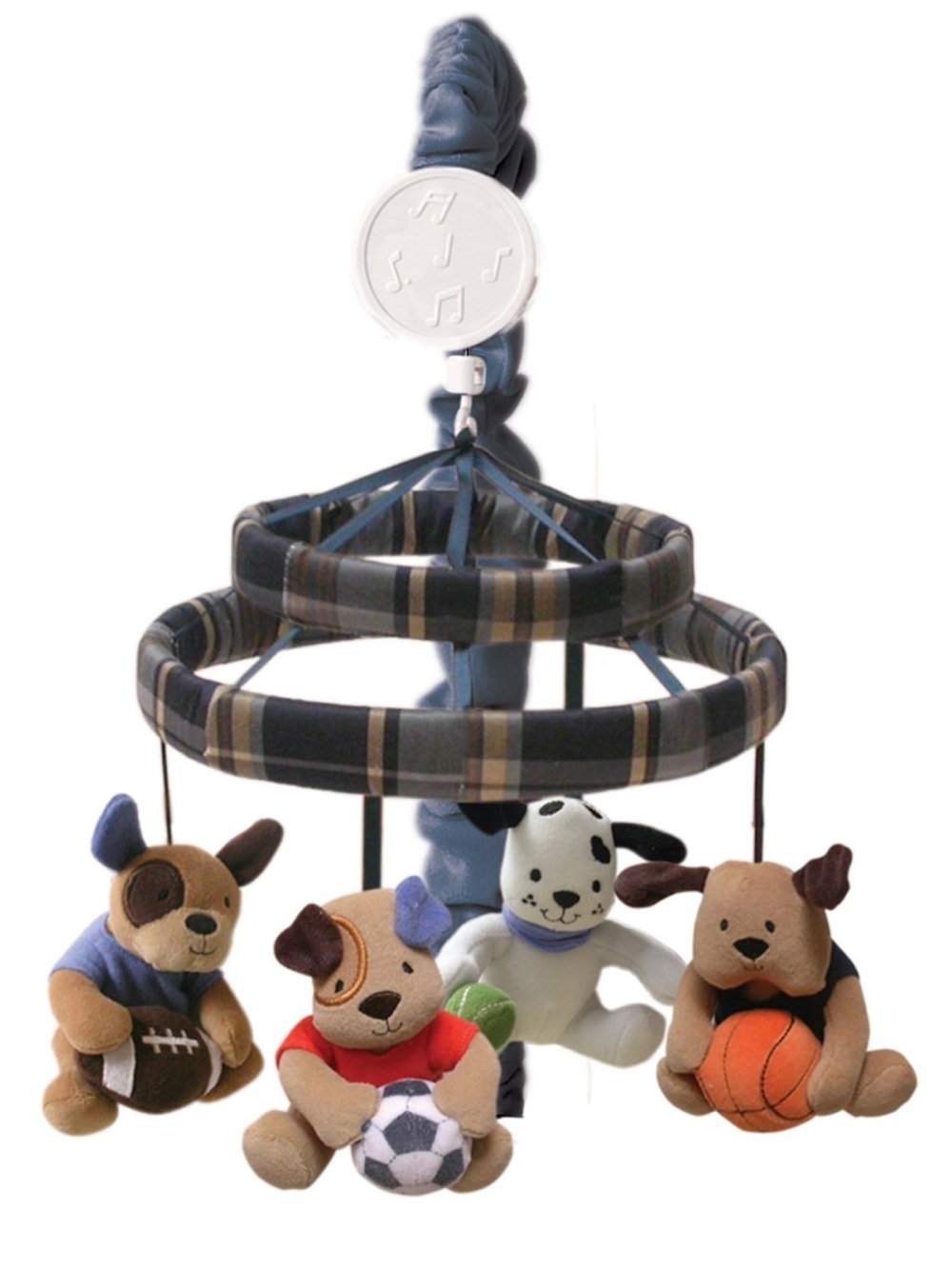 Lambs & Ivy Bow Wow Buddies Musical Crib Mobile - Puppy Dog Sports
